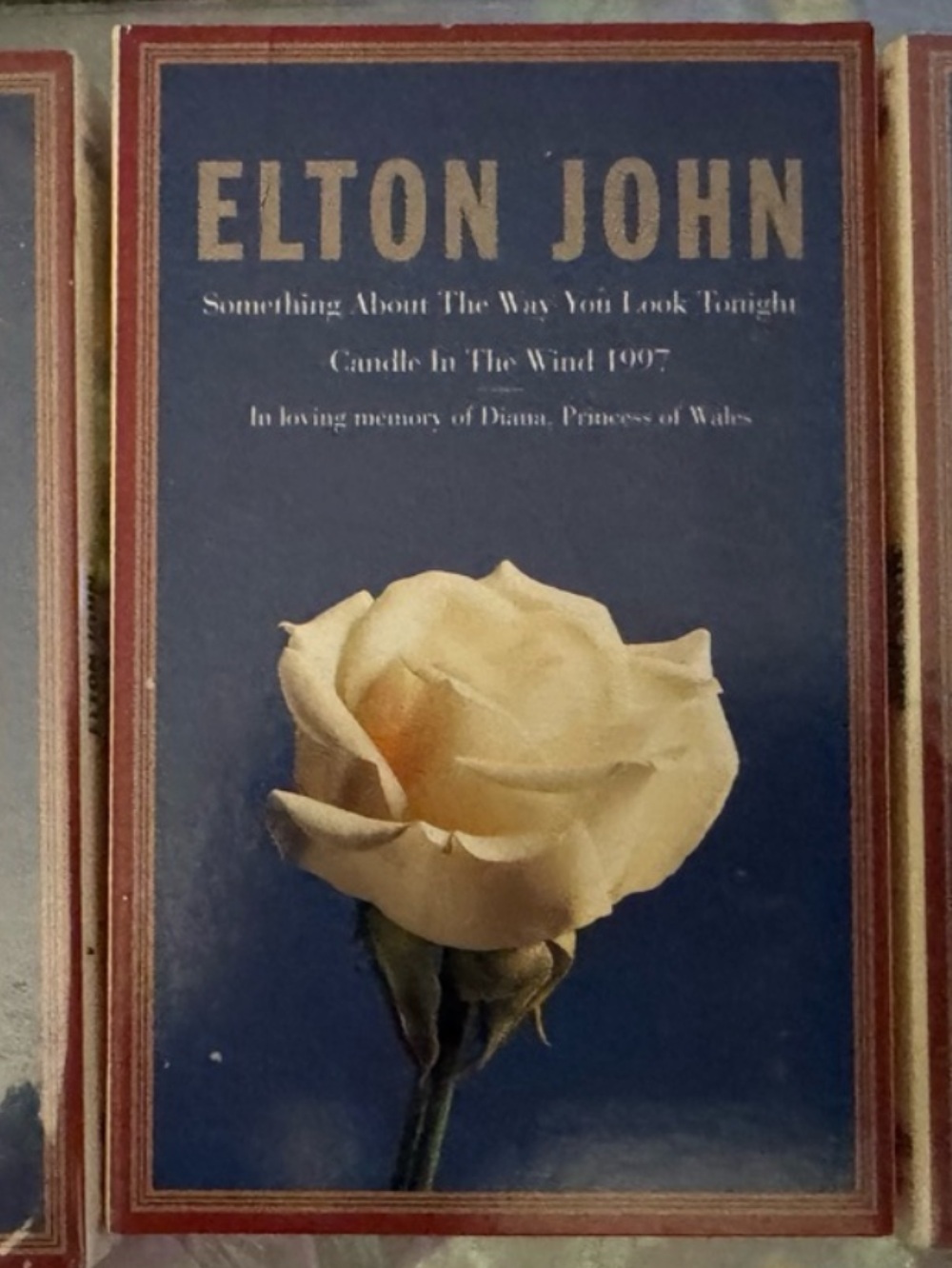 Elton John Cassette Tape with Cream Rose Artwork